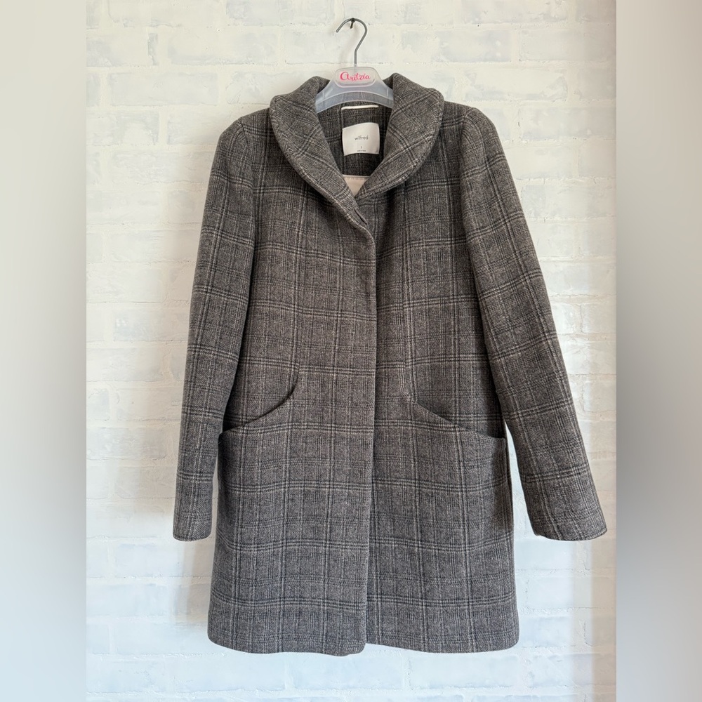 Wilfred Gray Plaid Coat